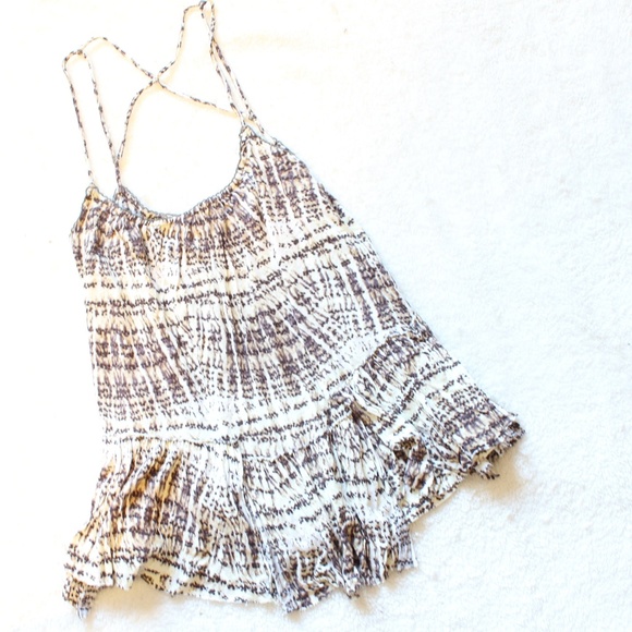 Free People Tops - Free People Loose Drape Criss Cross Strap Boho Top
